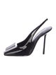 Saint Laurent Vernice Grupy Patent Leather Slingback Pumps