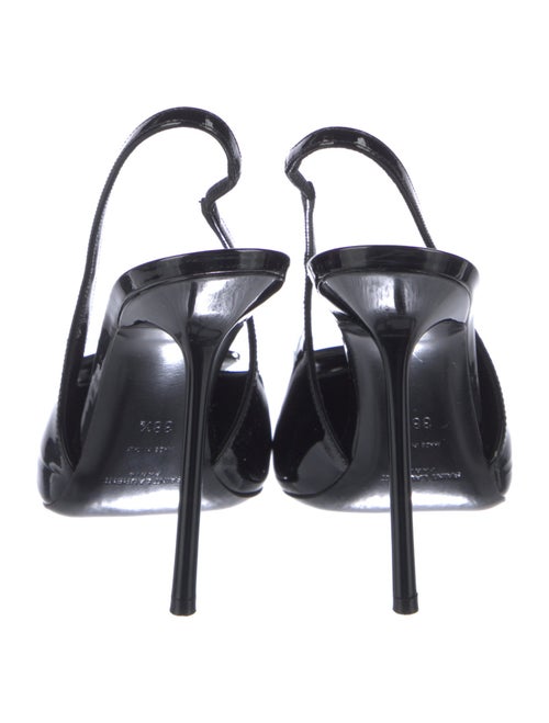 Saint Laurent Vernice Grupy Patent Leather Slingback Pumps