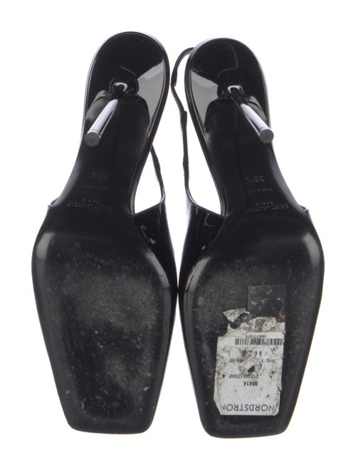 Saint Laurent Vernice Grupy Patent Leather Slingback Pumps