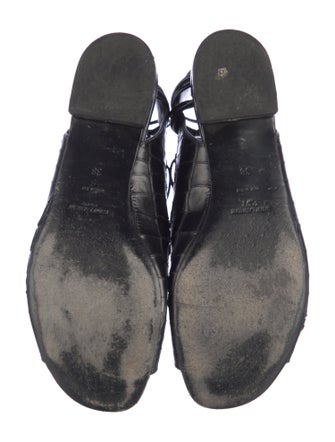 Saint Laurent Crocodile Gladiator Sandals