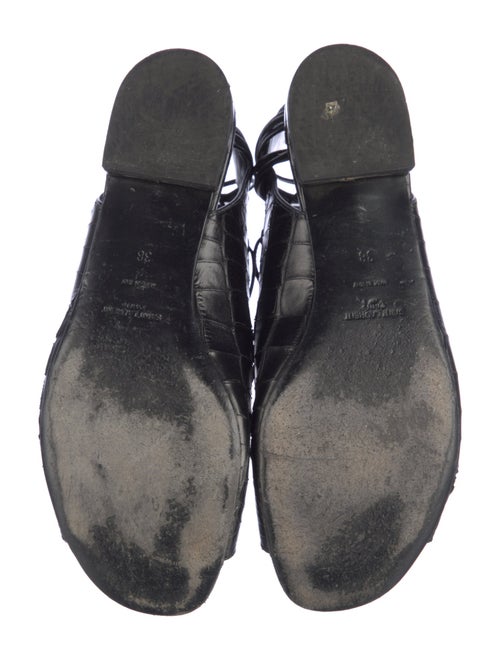 Saint Laurent Crocodile Gladiator Sandals