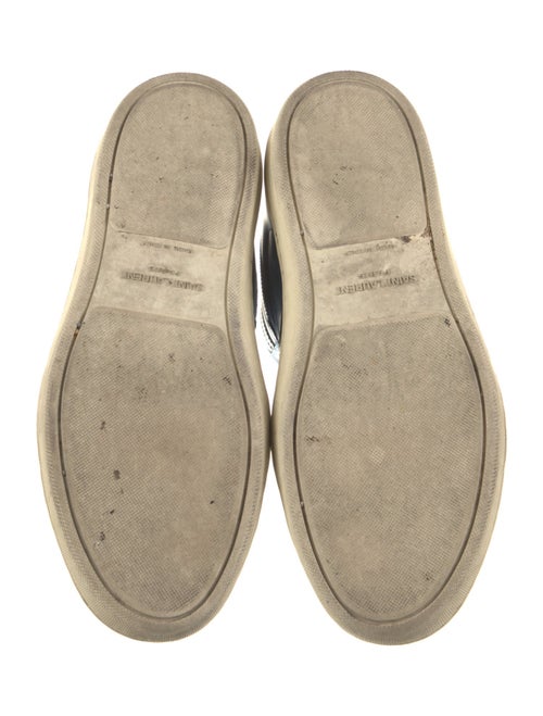 Saint Laurent Leather Colorblock Pattern Wedge Sneakers