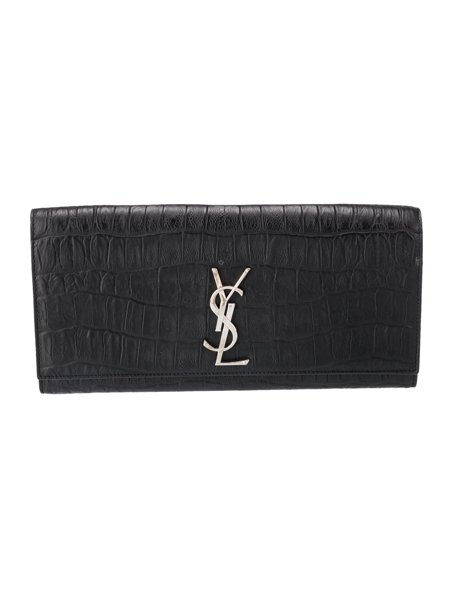 Saint Laurent Embossed Leather Cassandre