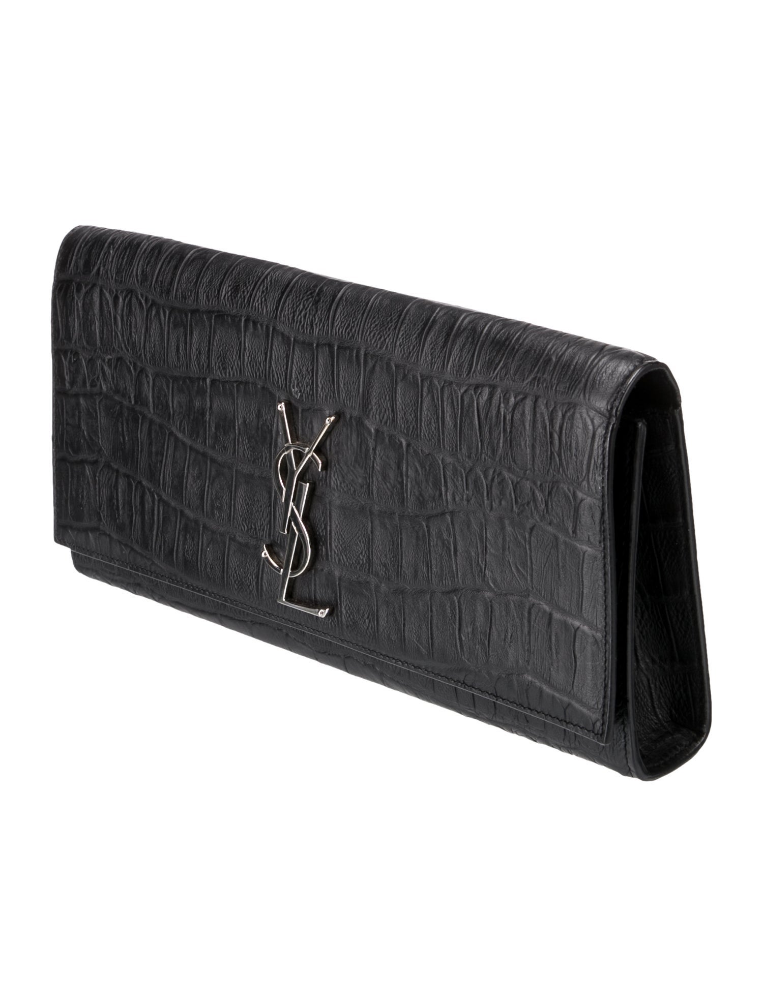 Saint Laurent Embossed Leather Cassandre
