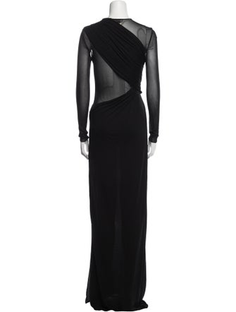 Saint Laurent V-Neck Long Dress
