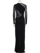 Saint Laurent V-Neck Long Dress
