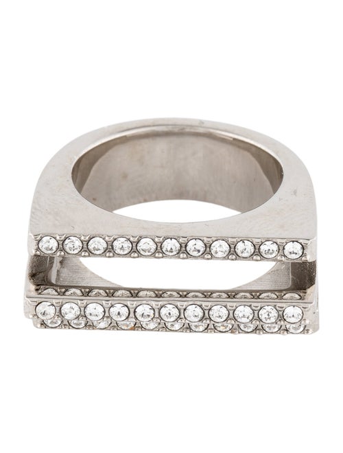 Saint Laurent Crystal Bar Band Ring
