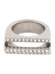 Saint Laurent Crystal Bar Band Ring