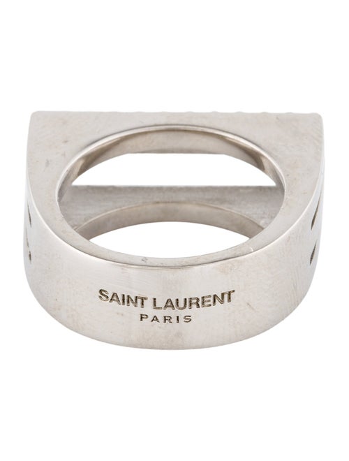 Saint Laurent Crystal Bar Band Ring