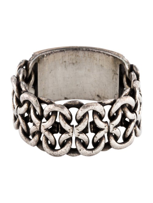 Saint Laurent Engraved Chain Band Ring