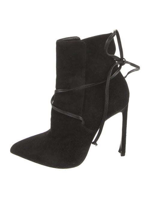 Saint Laurent Suede Lace-Up Boots