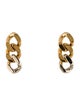 Saint Laurent Three Curb Chain Link Drop Earrings