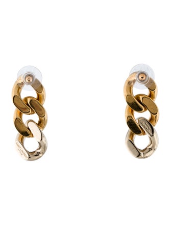 Saint Laurent Three Curb Chain Link Drop Earrings