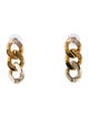 Saint Laurent Three Curb Chain Link Drop Earrings