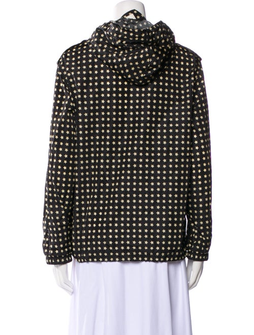 Saint Laurent Polka Dot Print Mock Neck Blouse