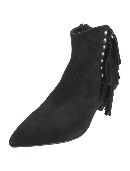 Saint Laurent Suede Beaded Accents Boots
