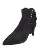 Saint Laurent Suede Beaded Accents Boots
