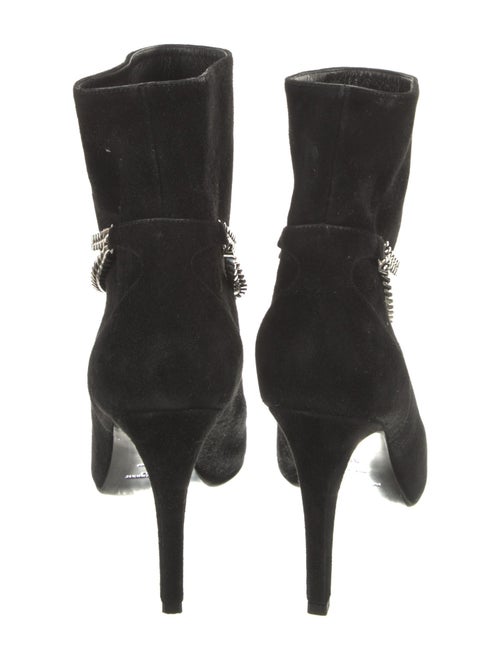 Saint Laurent Suede Chain-Link Accents Boots