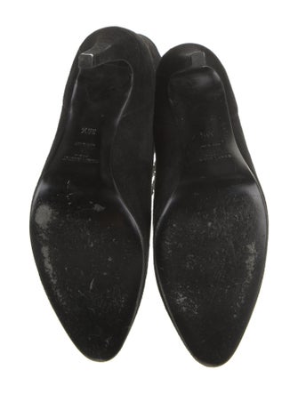 Saint Laurent Suede Chain-Link Accents Boots