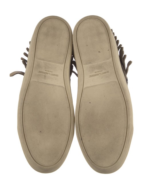 Saint Laurent Suede Printed Wedge Sneakers