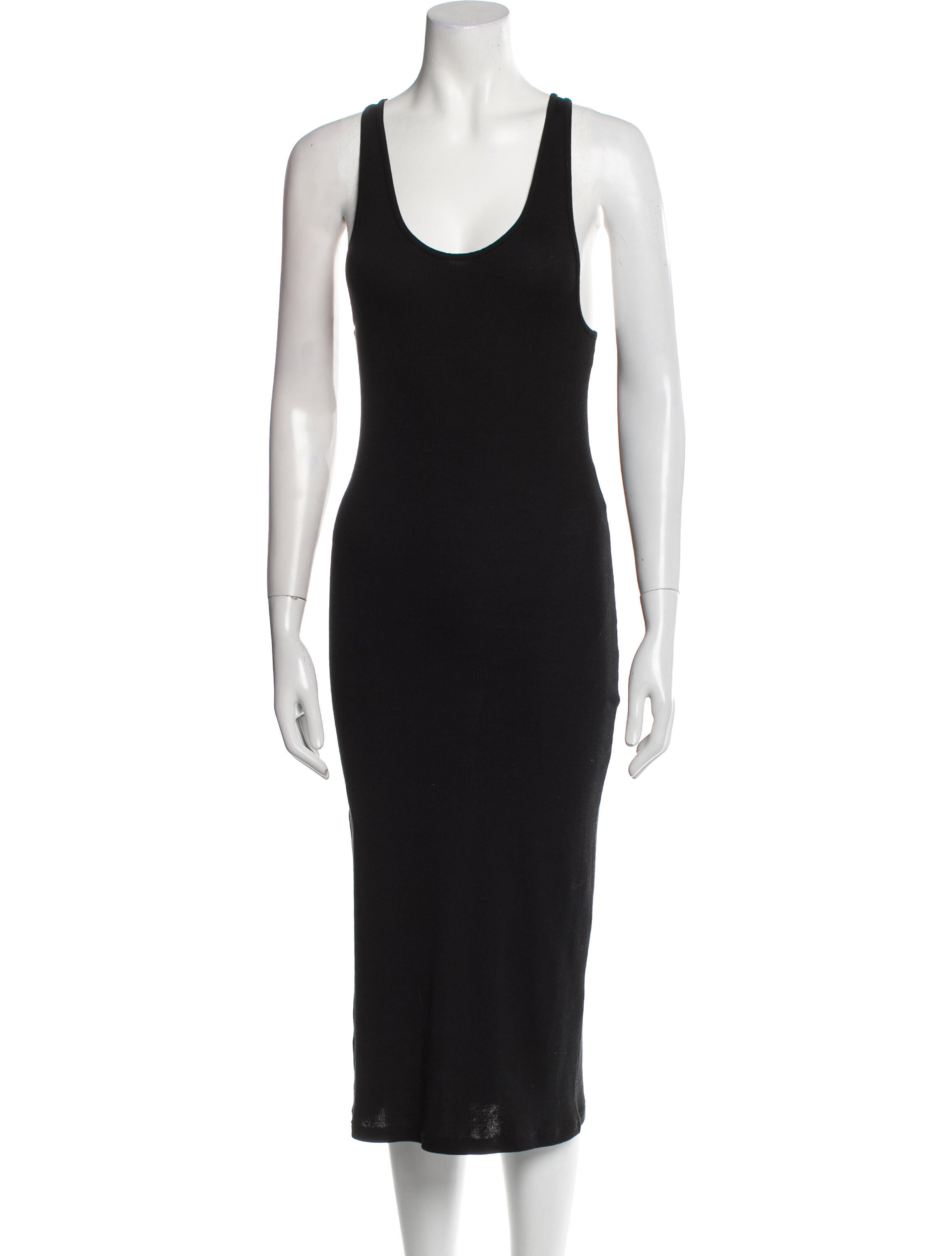 Saint Laurent Scoop Neck Long Dress