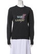 Saint Laurent Graphic Print Crew Neck Sweatshirt