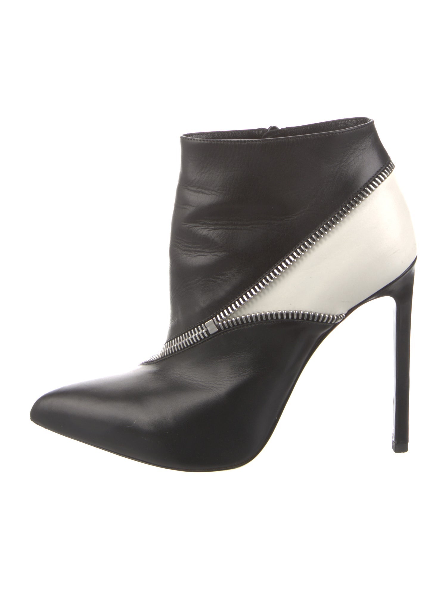 Saint Laurent Leather Colorblock Pattern Boots
