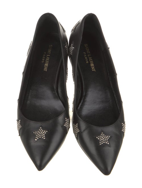 Saint Laurent Leather Graphic Print Flats