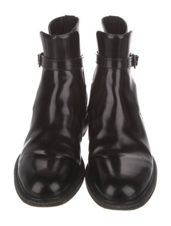 Saint Laurent Patent Leather Combat Boots
