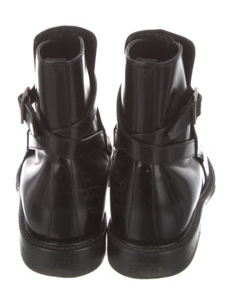 Saint Laurent Patent Leather Combat Boots