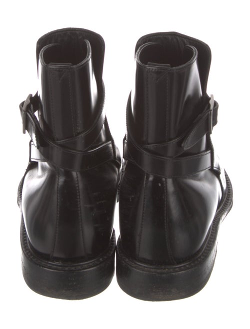 Saint Laurent Patent Leather Combat Boots
