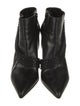 Saint Laurent Leather Chain-Link Accents Lace-Up Boots