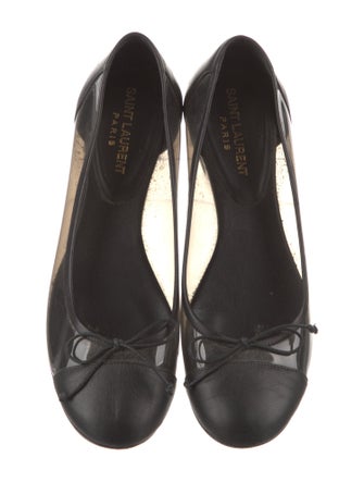 Saint Laurent PVC Bow Accents Ballet Flats