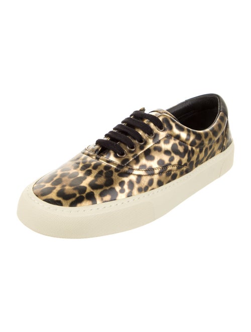 Saint Laurent Leather Animal Print Sneakers