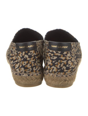 Saint Laurent Canvas Animal Print Espadrilles