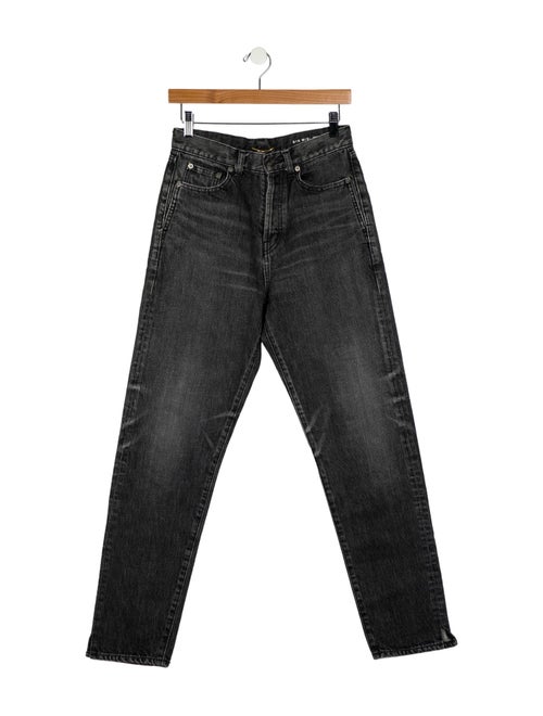 Saint Laurent High-Rise Straight Leg Jeans