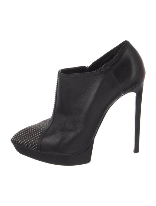 Saint Laurent Leather Studded Accents Boots