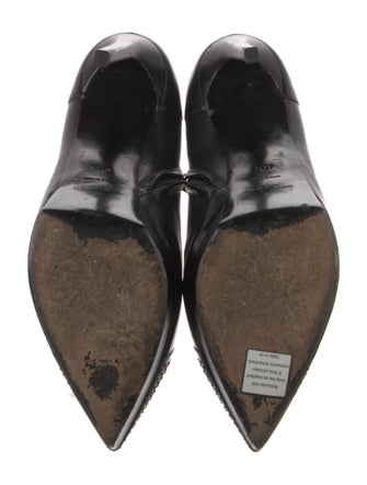 Saint Laurent Leather Studded Accents Boots