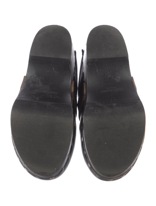 Saint Laurent Leather Chain-Link Accents Mules