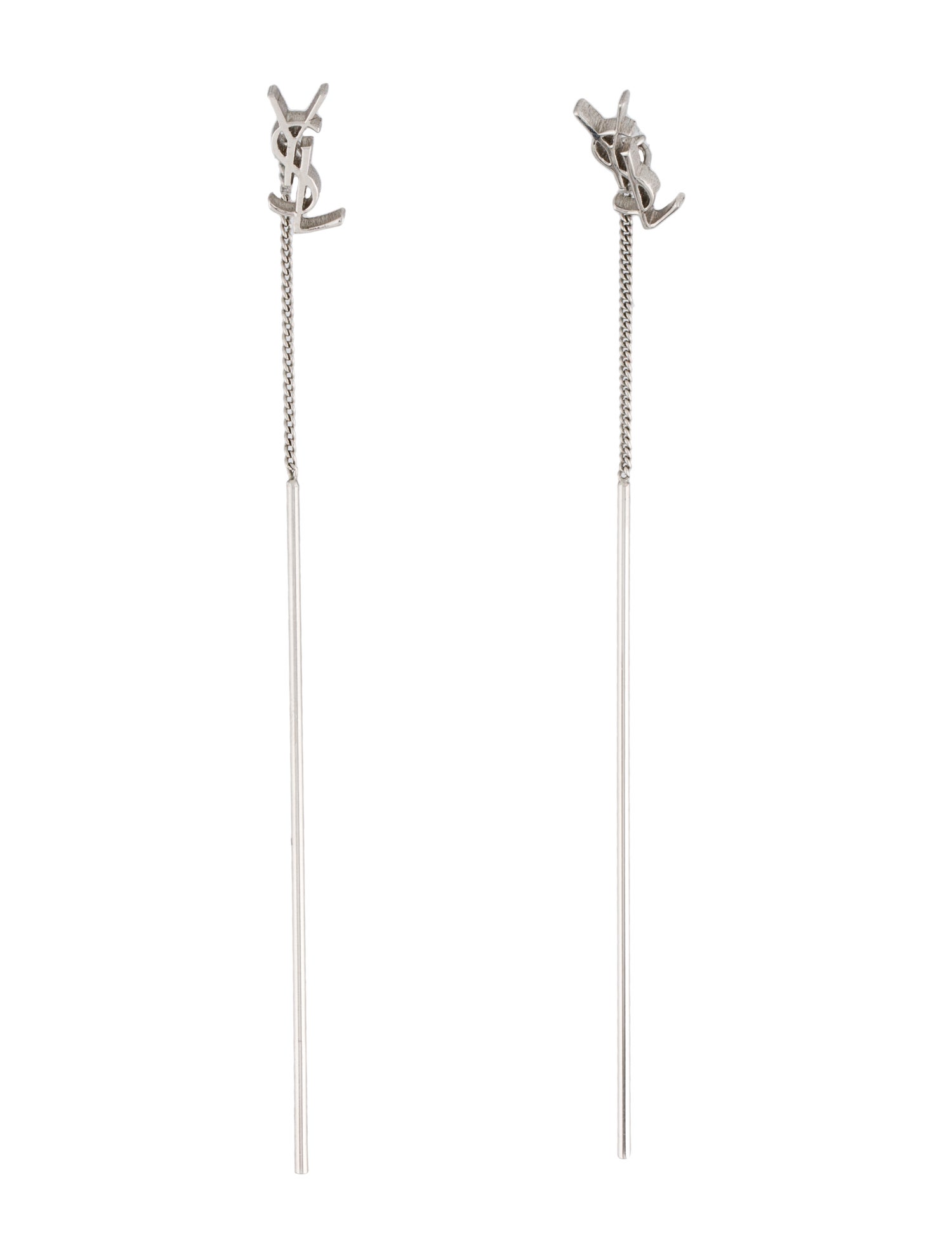 Saint Laurent Cassandre Threader Earrings - Brass Chandelier