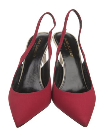 Saint Laurent Patent Leather Slingback Pumps