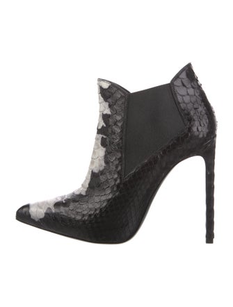 Saint Laurent Python Animal Print Chelsea Boots