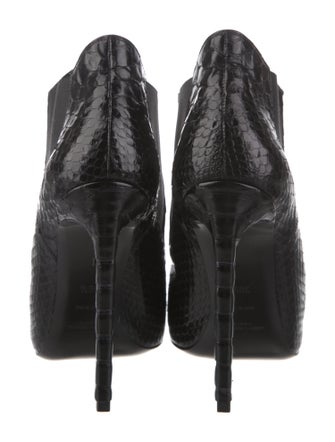 Saint Laurent Python Animal Print Chelsea Boots