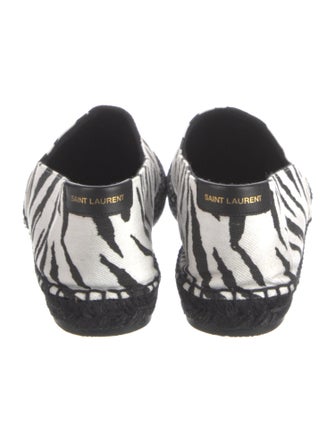 Saint Laurent Canvas Animal Print Espadrilles
