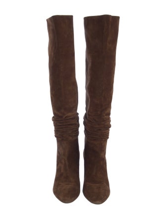 Saint Laurent Suede Tassel Accents Boots