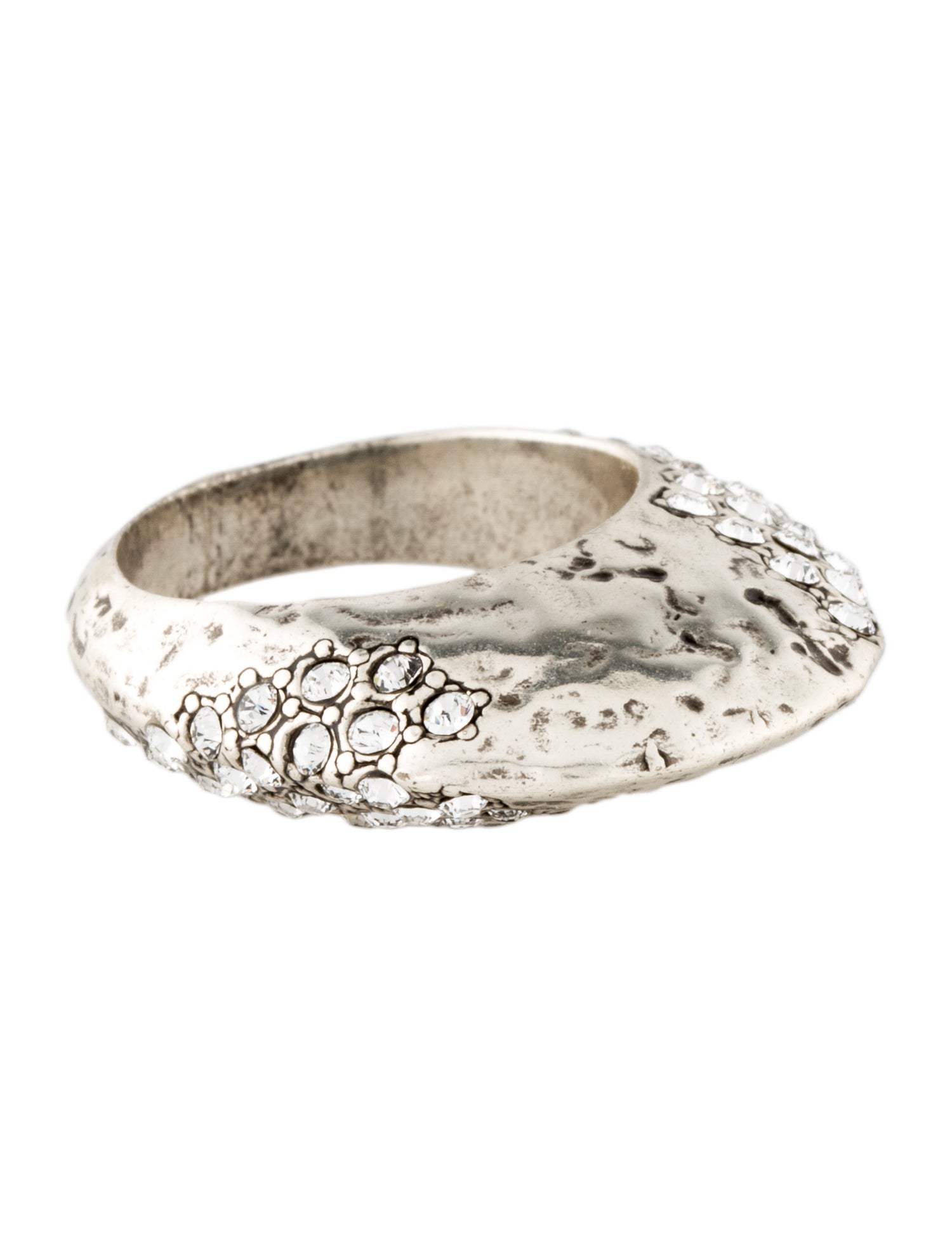 Saint Laurent Bumpy Rhinestone Ring