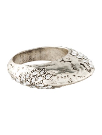 Saint Laurent Bumpy Rhinestone Ring