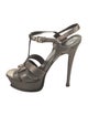 Saint Laurent Tribute Leather T-Strap Sandals