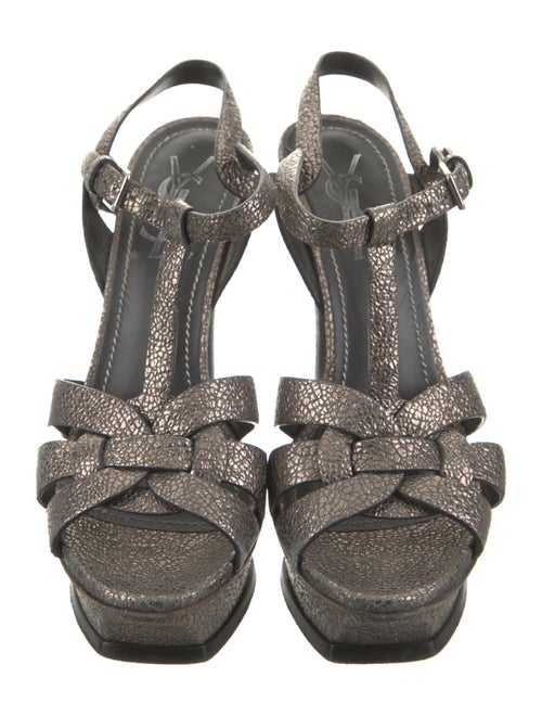 Saint Laurent Tribute Leather T-Strap Sandals