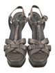 Saint Laurent Tribute Leather T-Strap Sandals